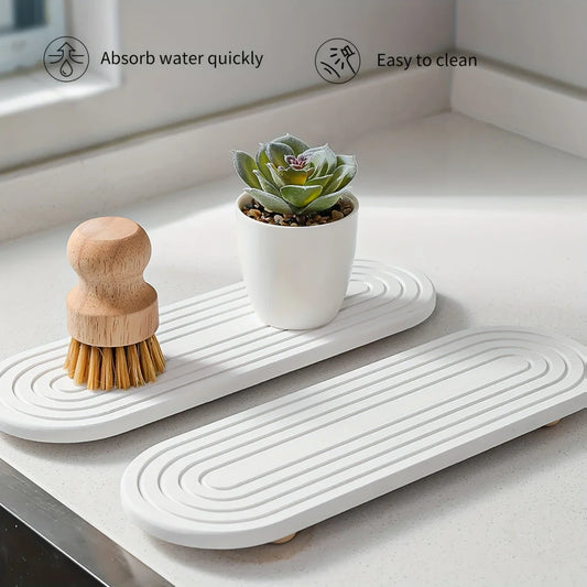 Oval Diatomaceous Earth Absorbent Mat